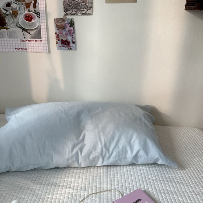 Pure Cotton Pillowcase 48x74cm Sky Blue L 48*74 single pillowcase